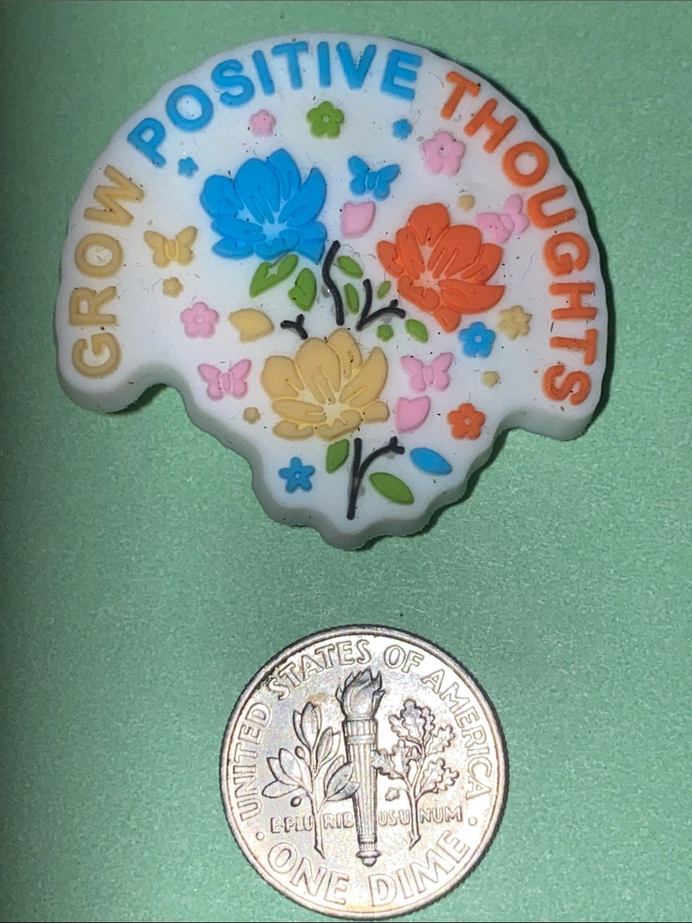 (10 for $15) GROW POSITIVE THOUGHTS Statements Crocs Shoes Charms